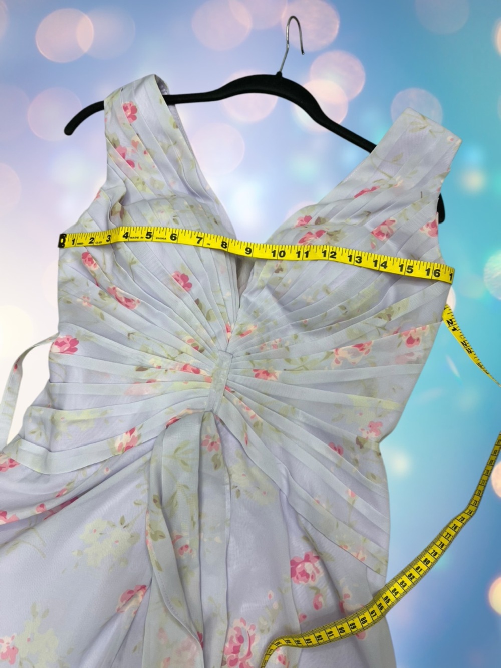 Lavender Floral Chiffon Maxi Dress NWT  Bridesmaid Wedding Guest Formal Sz 10 💜 - Picture 6 of 11